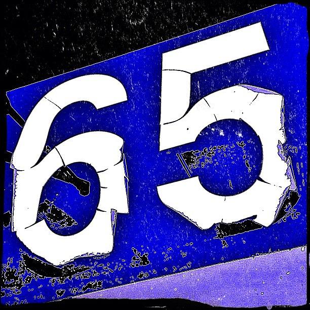 Sticker Photograph - #65 #decal #sticker #number #numbers #65 by Troy Thomas
