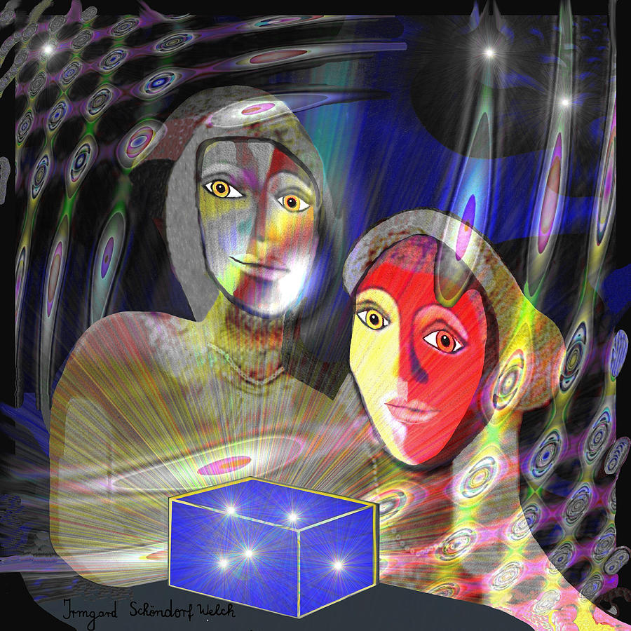 662  - Box of Pandora Digital Art by Irmgard Schoendorf Welch