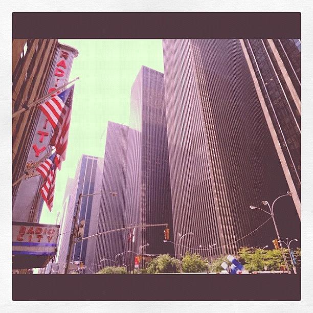 Flag Photograph - #6thavenue #radiocityhall #nyc by Luis Alberto