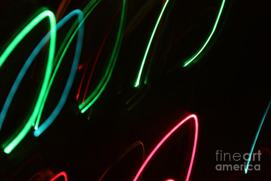 Abstract Photograph - Abstract Motion Lights #7 by Henrik Lehnerer