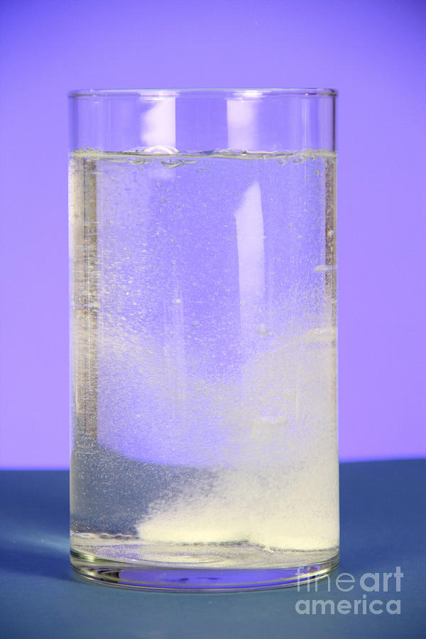 Alka-seltzer Dissolving In Water #7 Photograph by Photo Researchers, Inc.