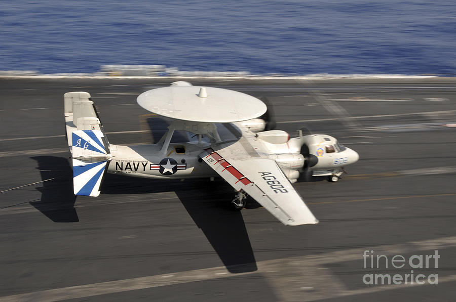 An E-2c Hawkeye Lands Aboard Photograph