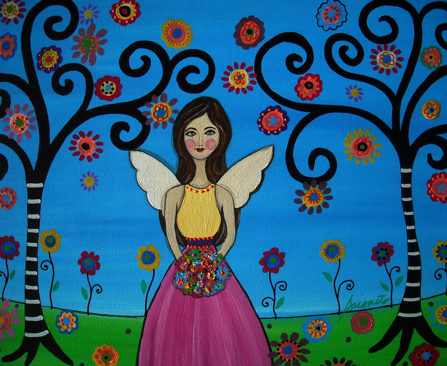 Angel #7 Painting by Pristine Cartera Turkus