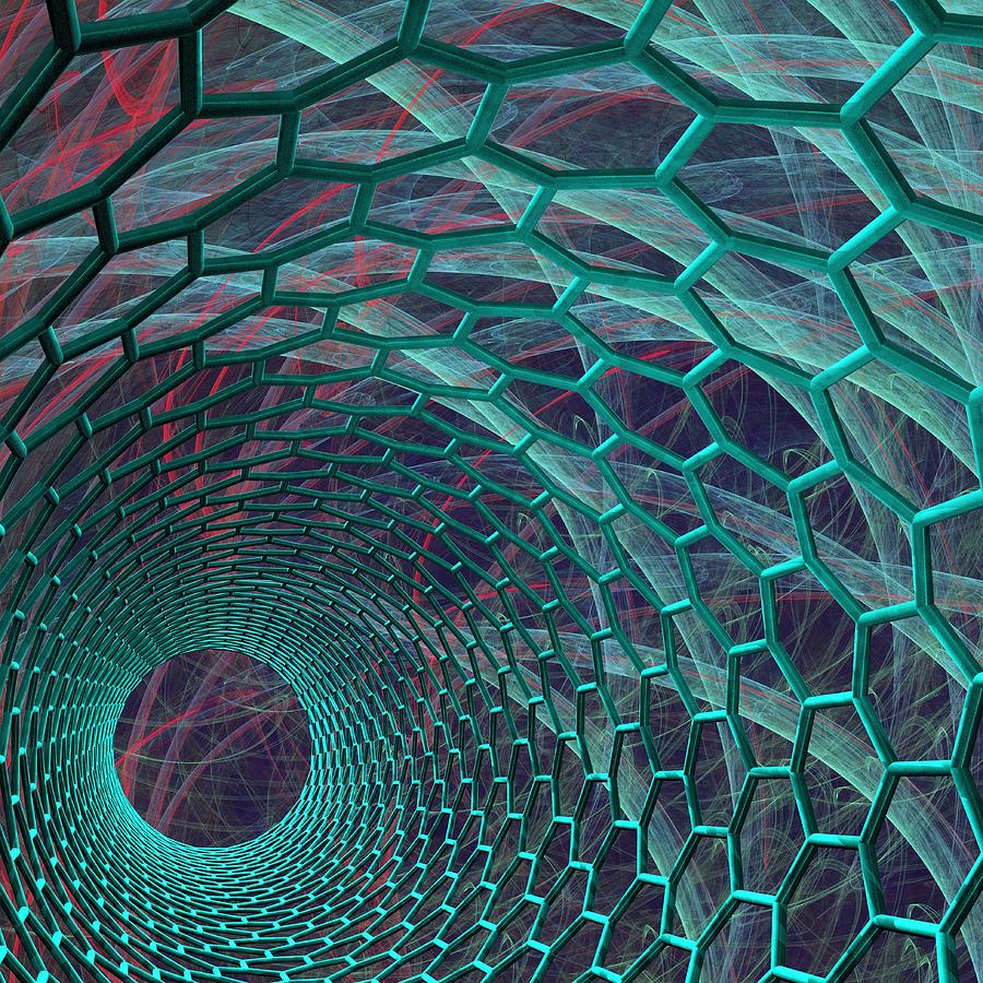 Carbon Nanotube, Artwork #7 Digital Art by Laguna Design