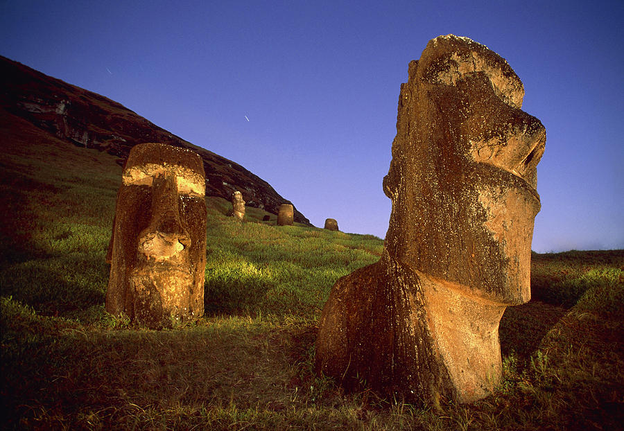 Architecture Photograph - Easter Island Statues #7 by David Nunuk