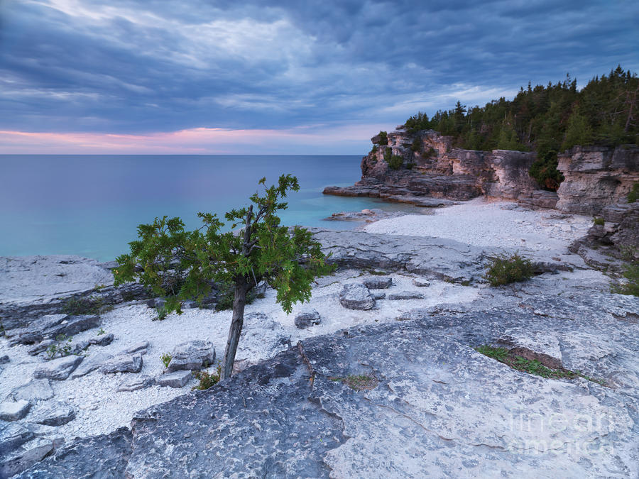Sunset Photograph - Georgian Bay Cliffs at Sunset #7 by Maxim Images Exquisite Prints