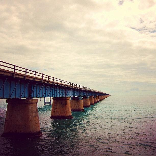 Miami Photograph - 7 Miles Bridge, Fl by Joel Lopez