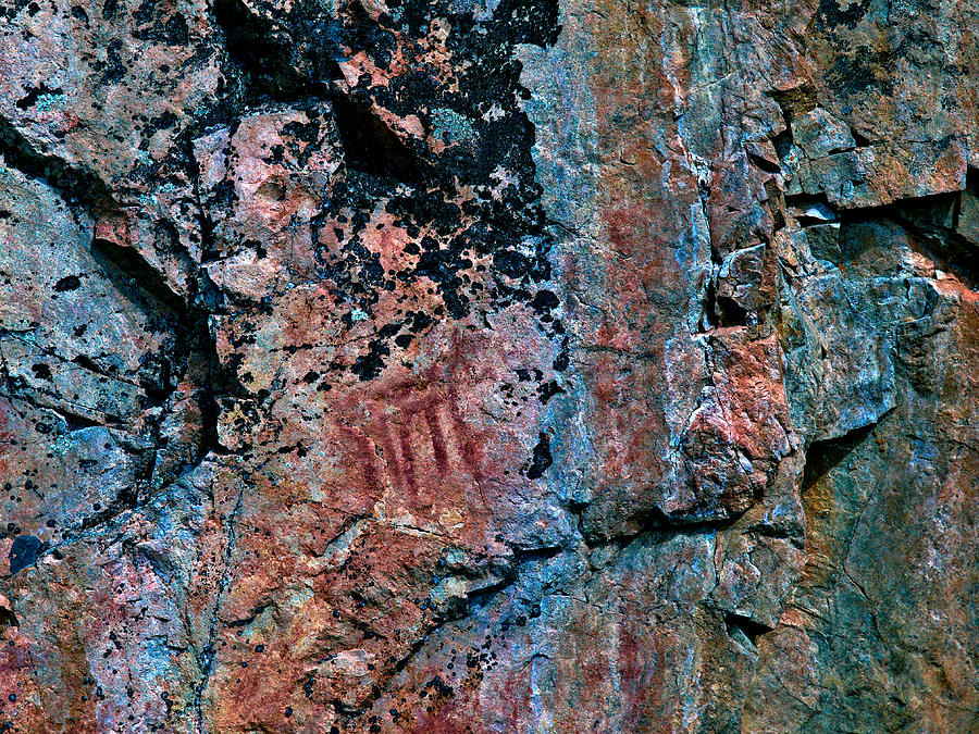 Painted rocks at Hossa with stone age paintings #10 Photograph by Jouko Lehto