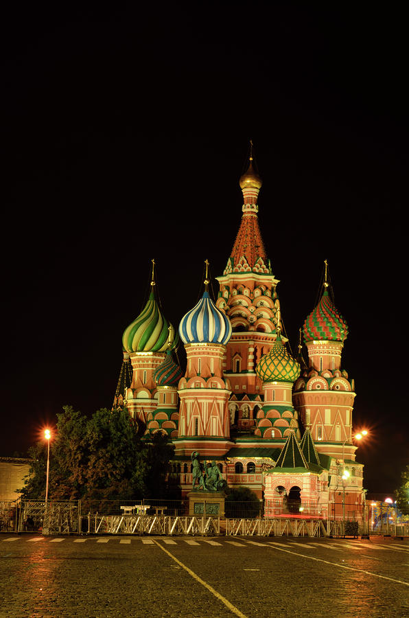 Red Square in Moscow at night #7 Photograph by Michael Goyberg