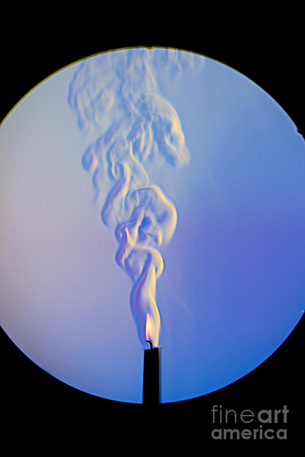 Schlieren Image Of A Candle #7  by Ted Kinsman