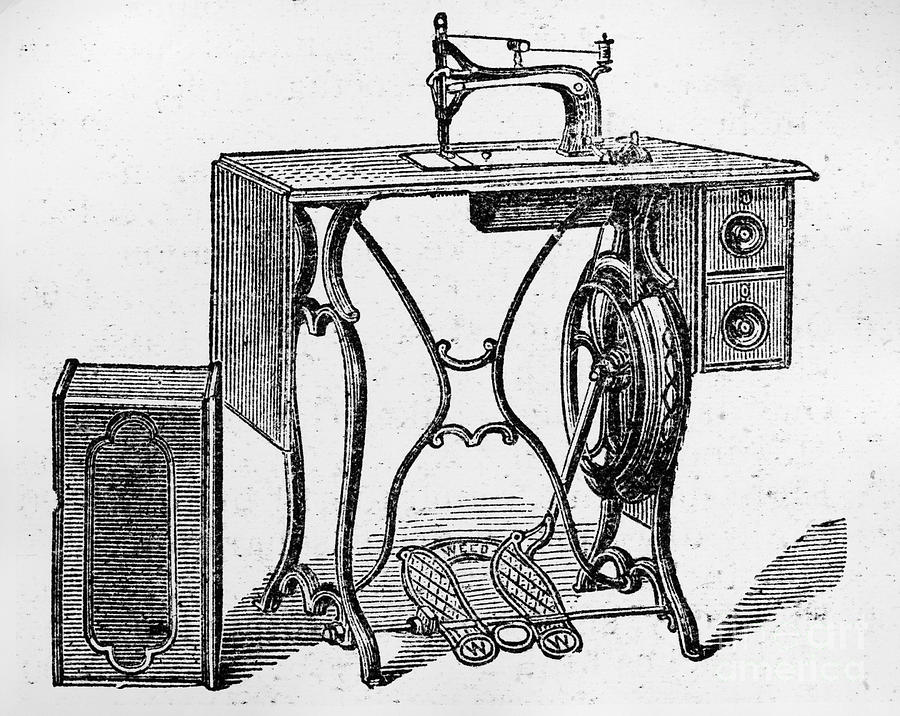 19th Century Photograph - Sewing Machine #7 by Granger
