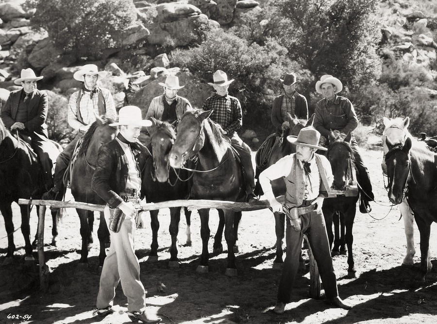 Silent Film Still: Cowboys Photograph by Granger