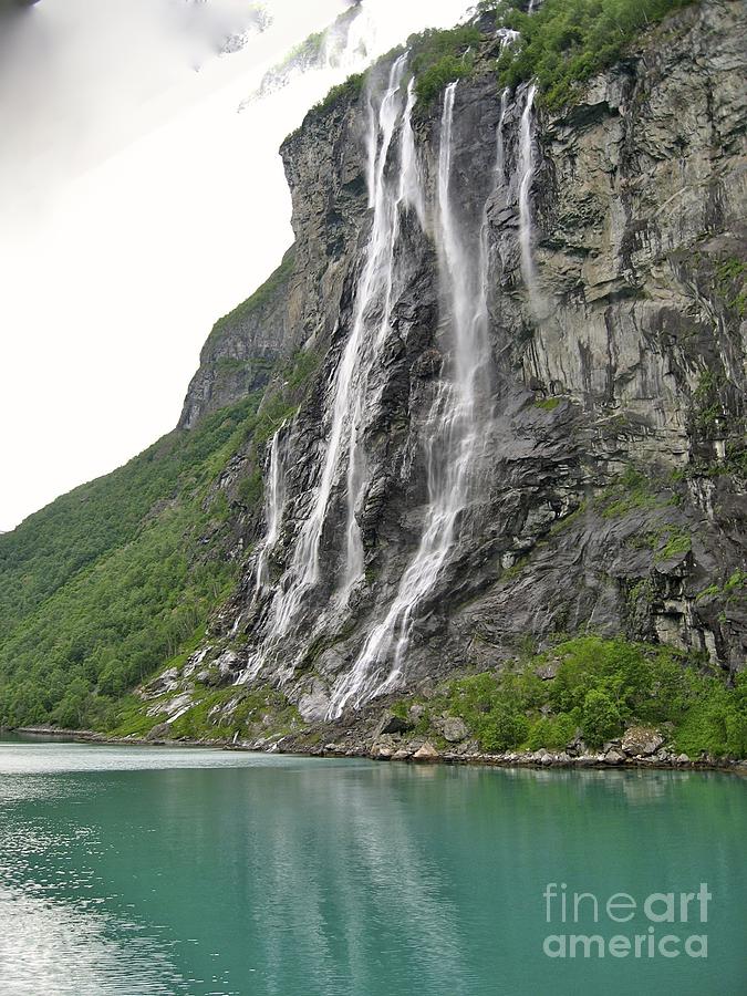 7 Sisters Water Falls Norway Photograph by Phyllis Kaltenbach