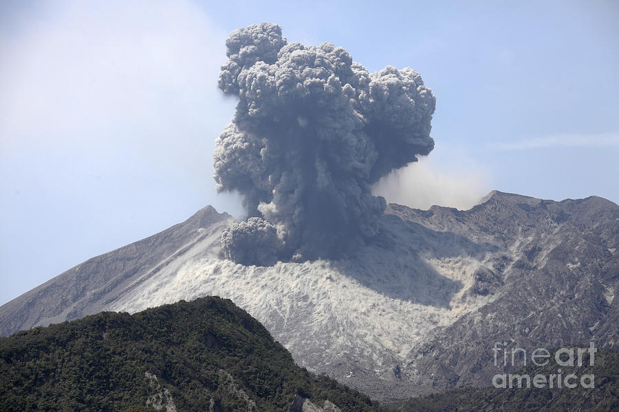 Ash Cloud Eruption From Sakurajima #8 Photograph by Richard Roscoe