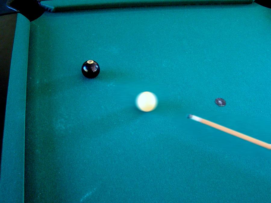 8 Ball in Side Pocket Photograph by Nick Kloepping