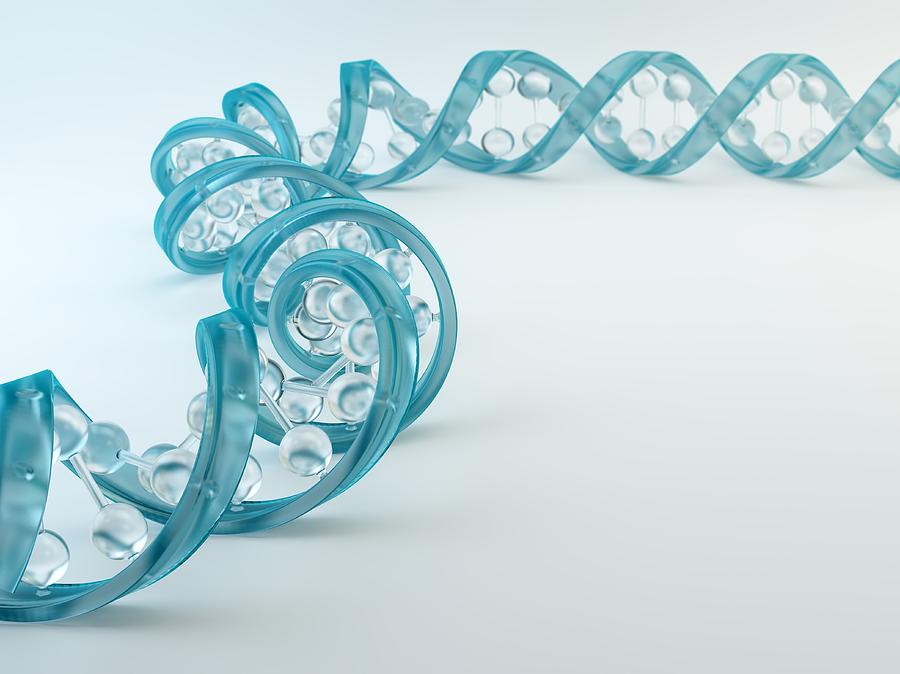 Dna Molecule, Artwork #8 Digital Art by Andrzej Wojcicki