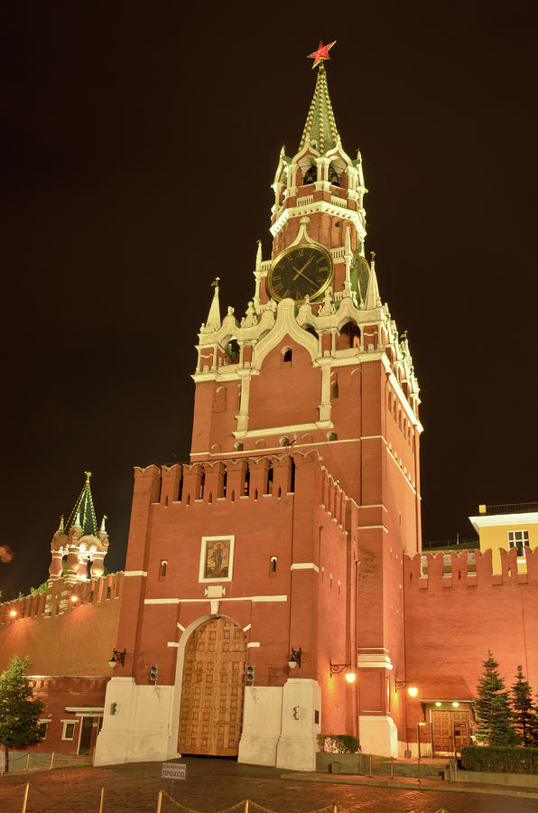 Red Square in Moscow at night #8 Photograph by Michael Goyberg