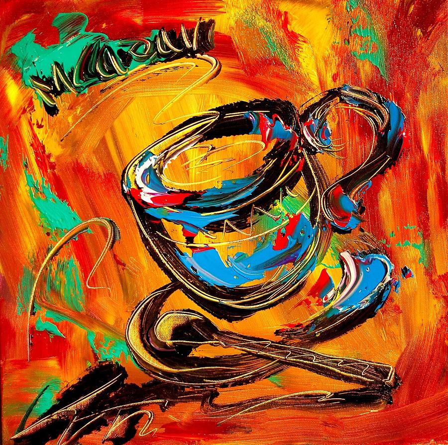Coffee Painting by Mark Kazav