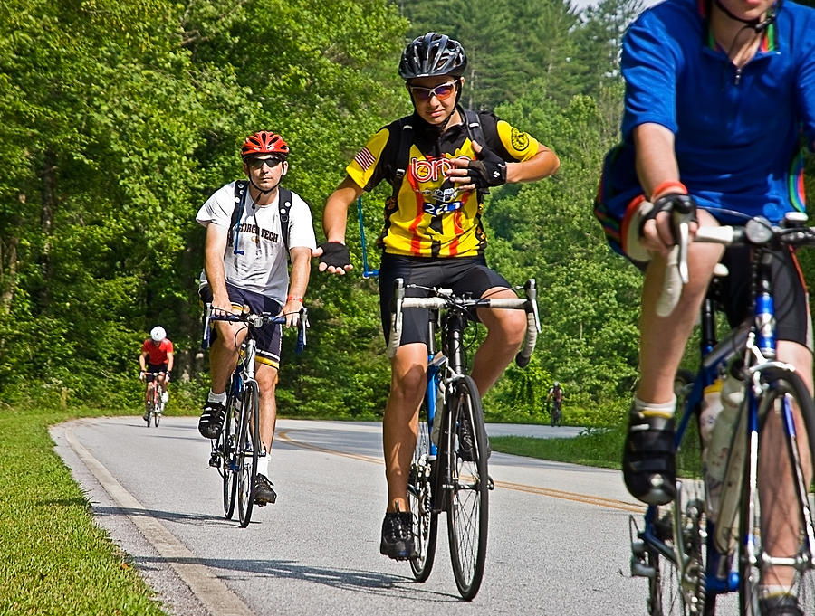 Bicycle Ride Across Photograph by Susan Leggett