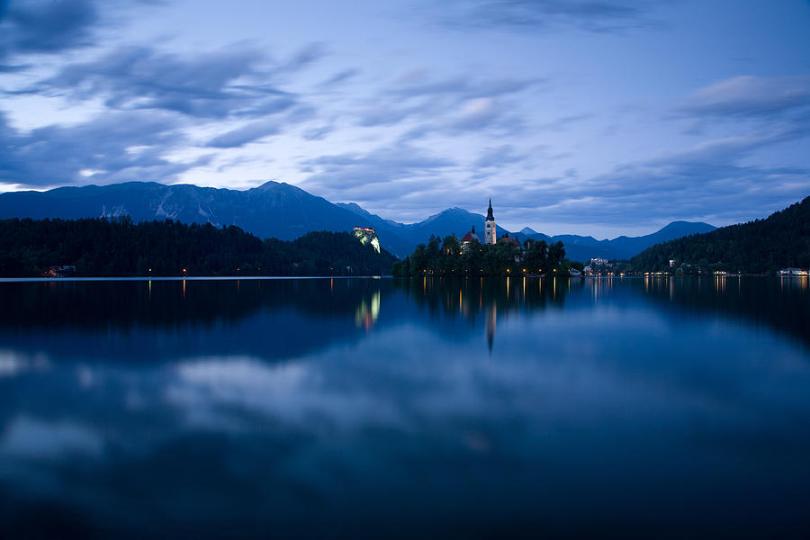 Dusk over Lake Bled #9 Photograph by Ian Middleton