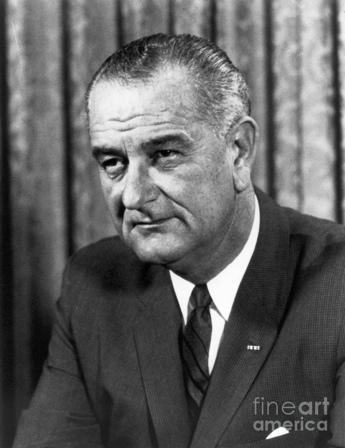 Portrait Photograph - Lyndon Baines Johnson #4 by Granger
