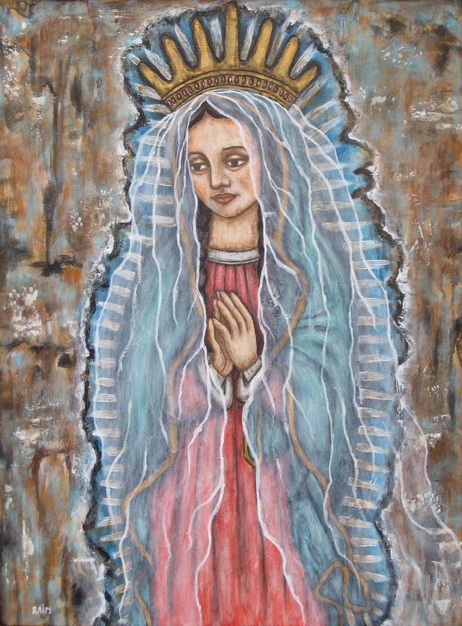 Our Lady of Guadalupe #9 Painting by Rain Ririn