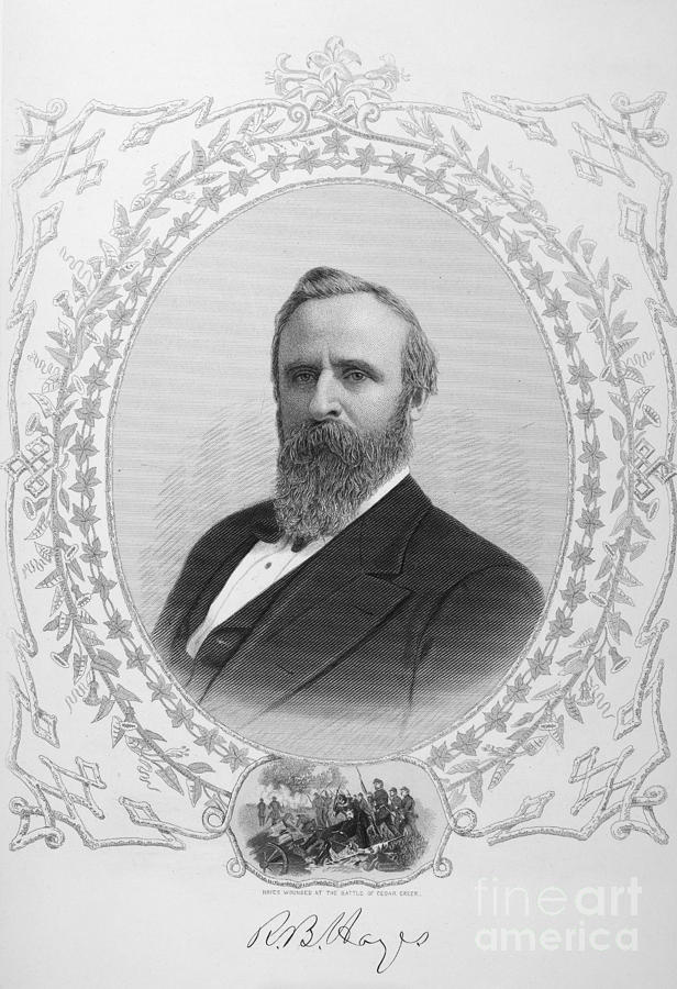 Portrait Photograph - Rutherford B. Hayes #9 by Granger