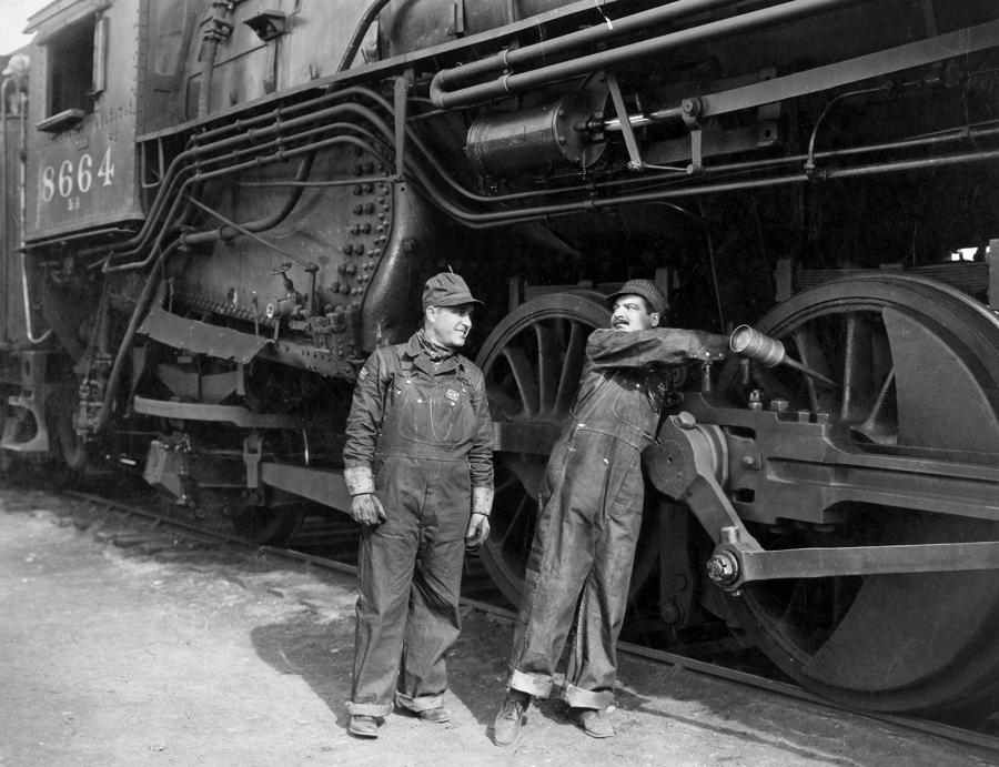 Silent Film Still: Trains #9 Photograph by Granger