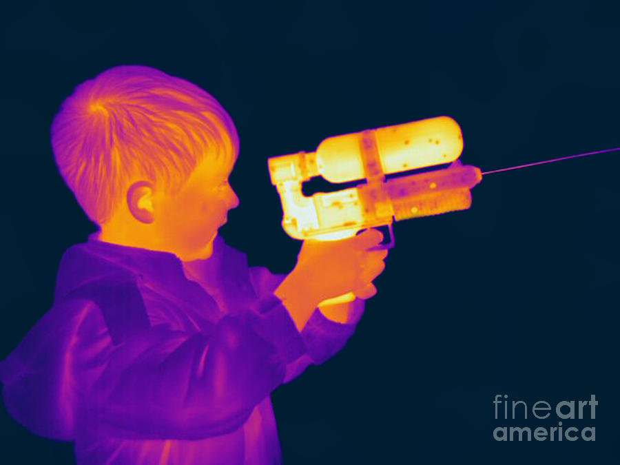 Thermogram Photograph - Thermogram Of A Boy #9 by Ted Kinsman