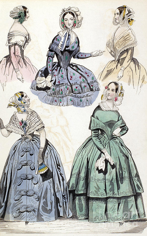 Womens Fashion, 1842 #9 Photograph by Granger