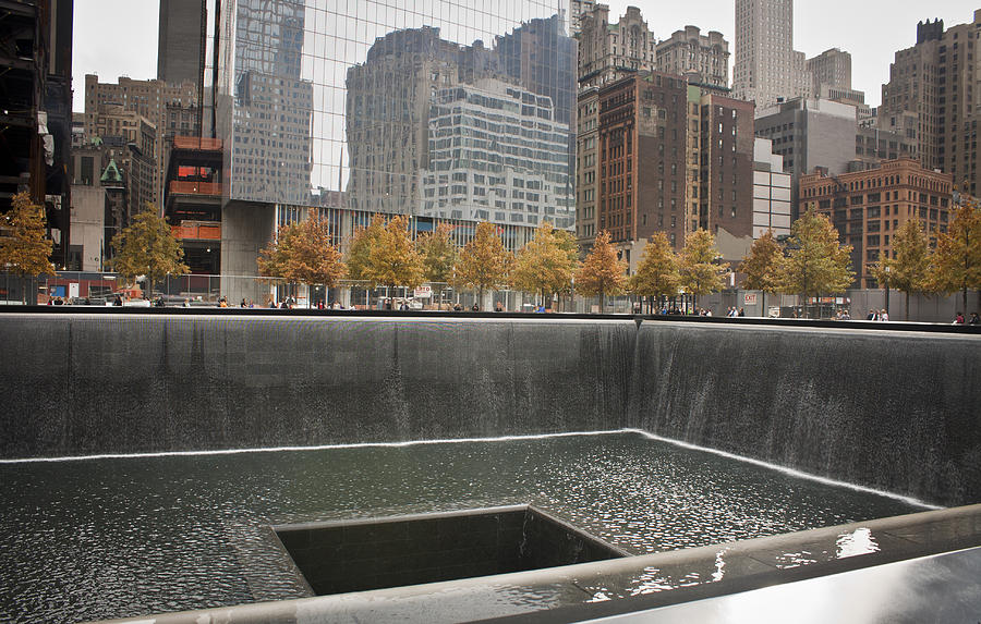 New York City Photograph - 911 Memorial Pool South by Teresa Mucha
