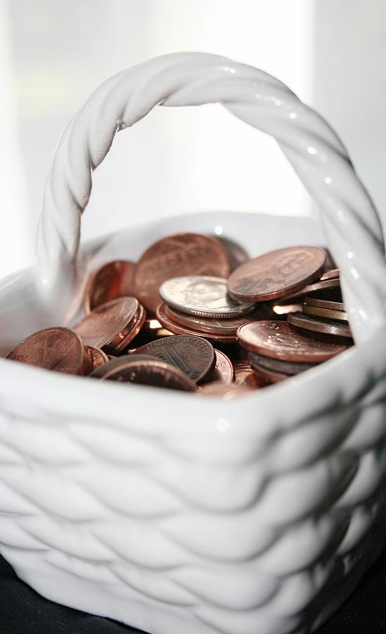 A Basket of Pennies Photograph by Ester McGuire