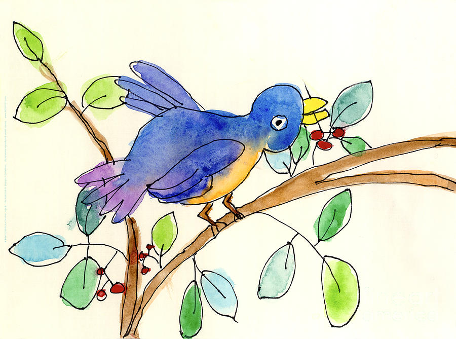 A Bird Painting by Elsa Fleisher Age Eight