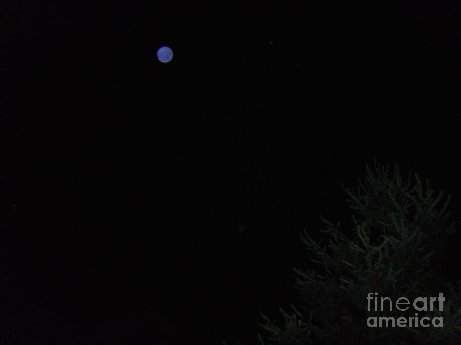 Fairy Photograph - A Blue Non-Moon Rising by Doug Kean