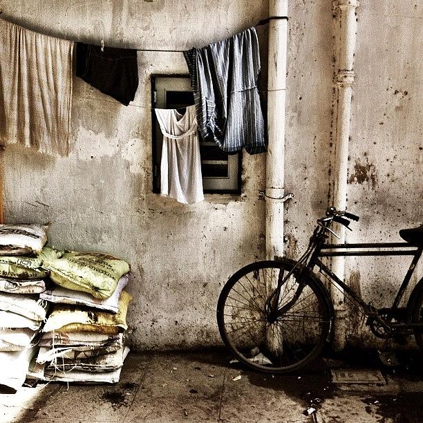 Bicycle Photograph - A #bombay Wall by Priyanka Boghani