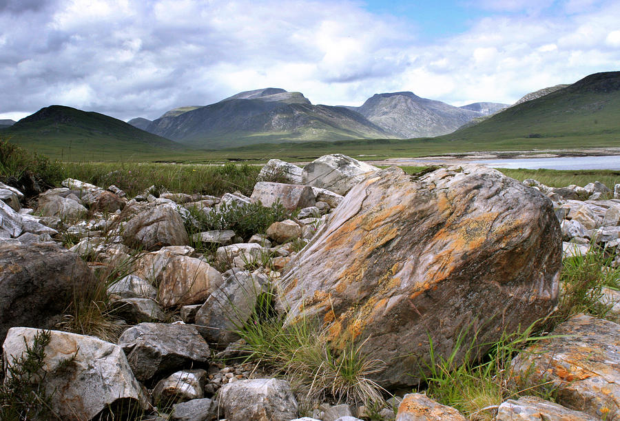 A boulder near Loch garve Photograph by Joe Macrae - Fine Art America