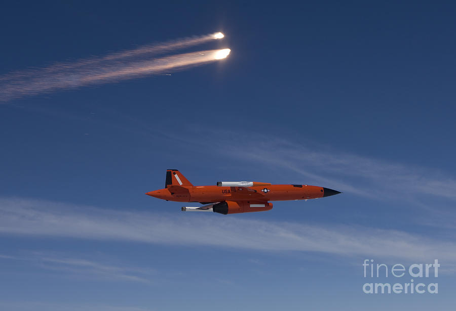 A Bqm-74 Target Drone Fires Flares Photograph by HIGH-G Productions