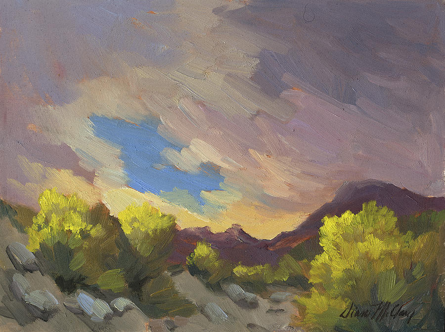 Mountain Painting - A Break in the Clouds by Diane McClary