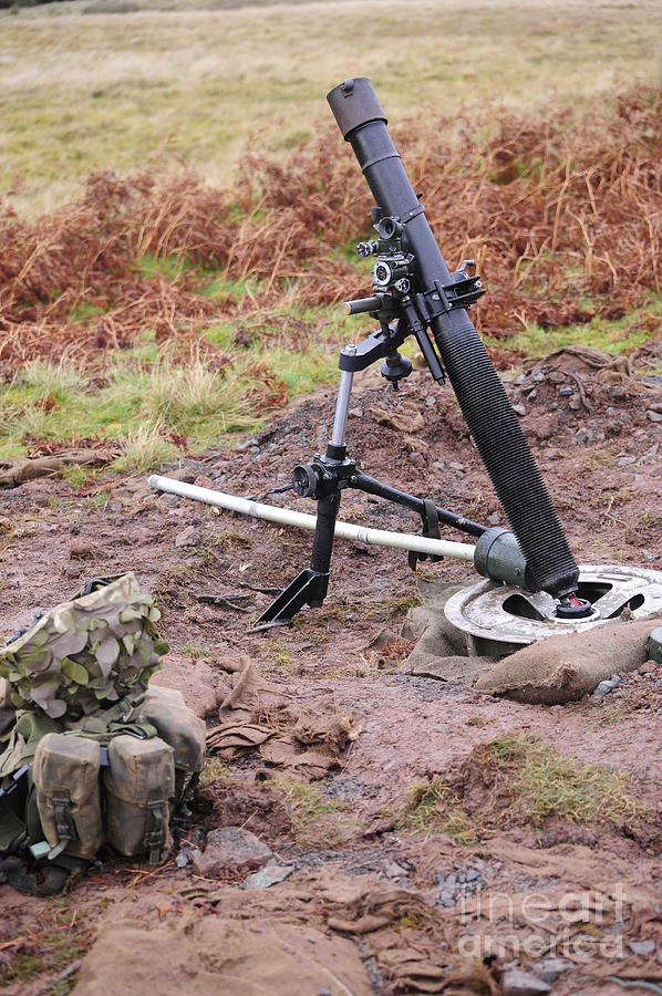 A British L16a2 81mm Mortar Tube Photograph by Andrew Chittock