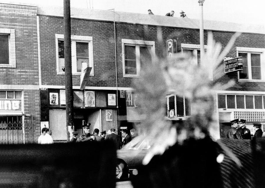 History Photograph - A Bullet Hole In A Storefront Window by Everett