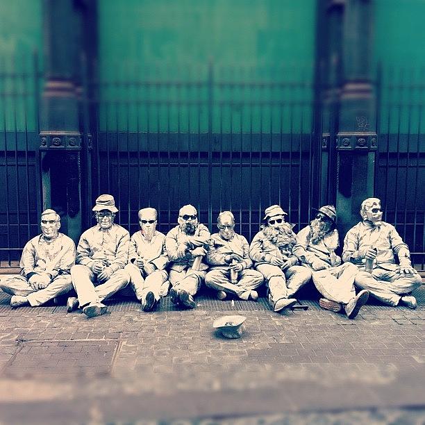 A Bunch Of Guys Dressed Up In Silver Photograph by Carley Bortolin