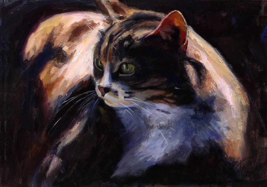 A Cats Life Painting by Billie Colson