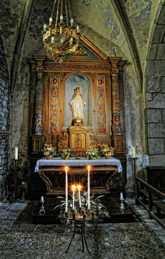 A Church Alter Provence France Photograph by Dave Mills