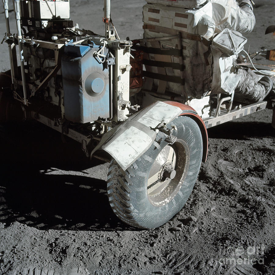 A Close-up View Of The Lunar Roving Photograph by Stocktrek Images ...