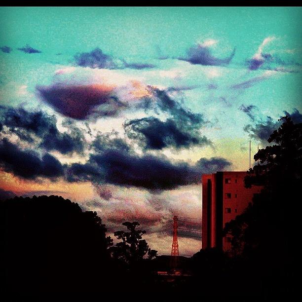 Beautiful Photograph - A Cloudy Sunset by Julianna Rivera-Perruccio
