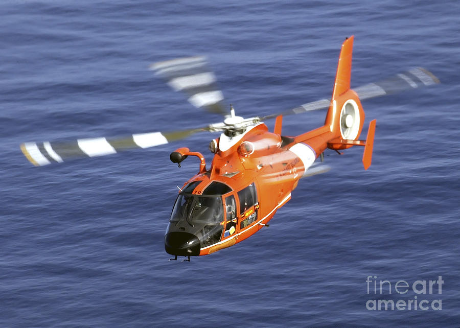 A Coast Guard Hh-65a Dolphin Rescue Photograph by Stocktrek Images