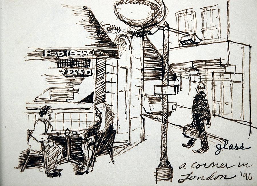 London Drawing - A Corner in London by Lester Glass