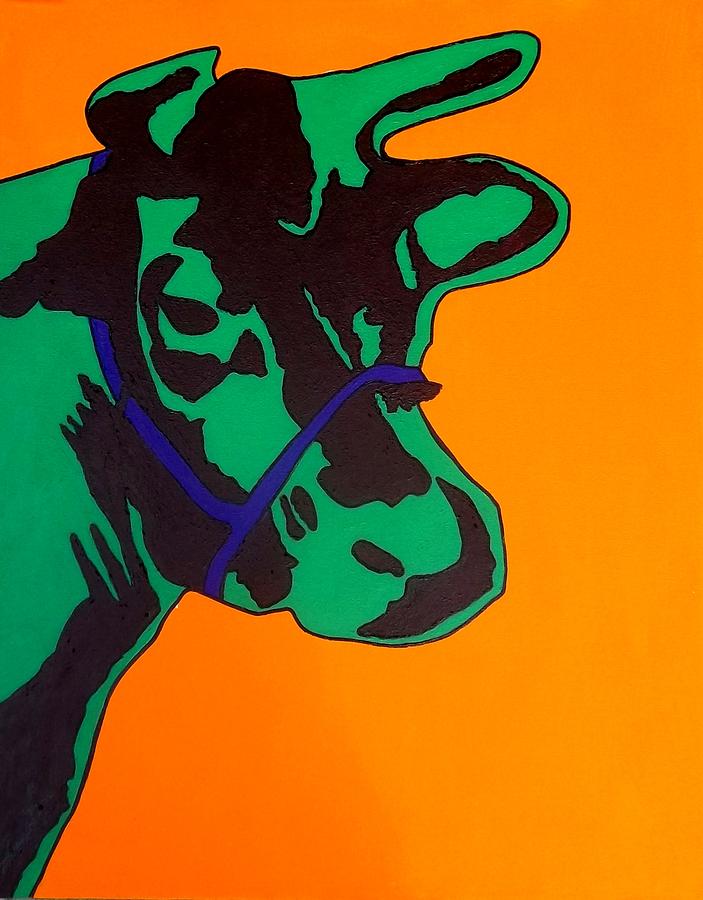 A Cow of a Different Color Painting by Richard Beau Lieu