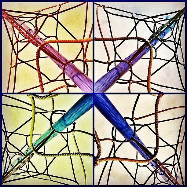 Jj Photograph - A Crazy Climbing Structure Rope Collage by Vicki Willard