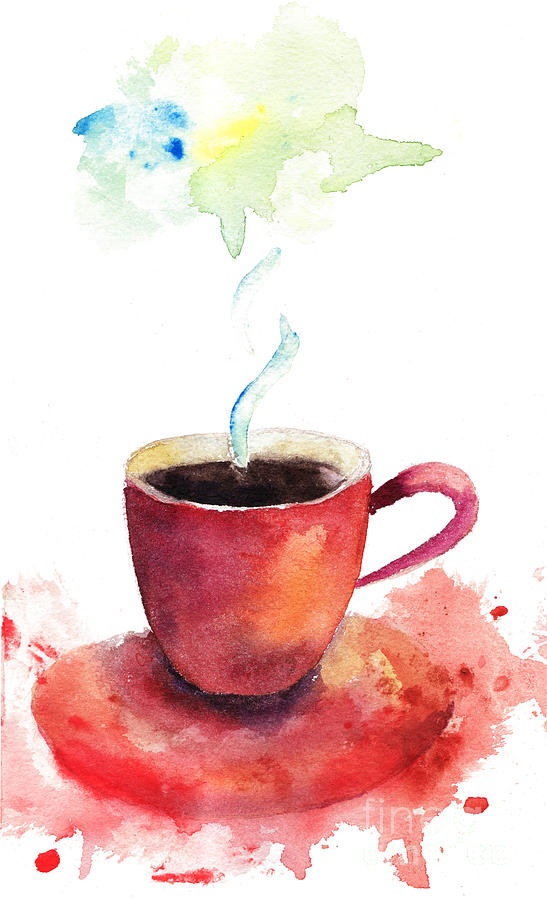 A cup of coffee Painting by Regina Jershova
